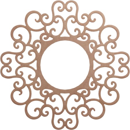 Ekena Millwork Reims Wood Fretwork Pierced Ceiling Medallion, Wood (Paint Grade), 32"OD x 12 1/4"ID x 3/8"T CMWP32X32X0375REMF